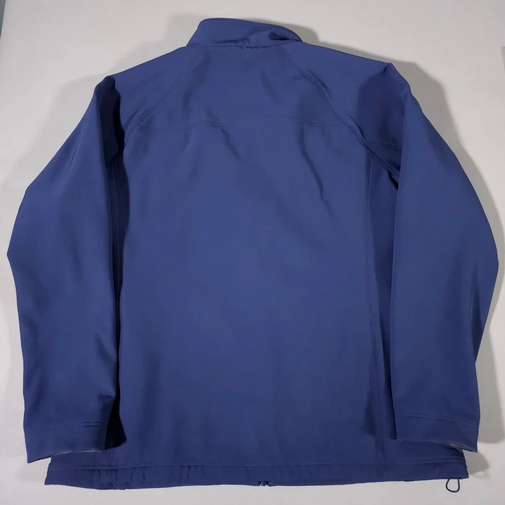 LL Bean Softshell Jacket Mens XXL Tall Blue Fleece Lined‎ Full Zip 299766